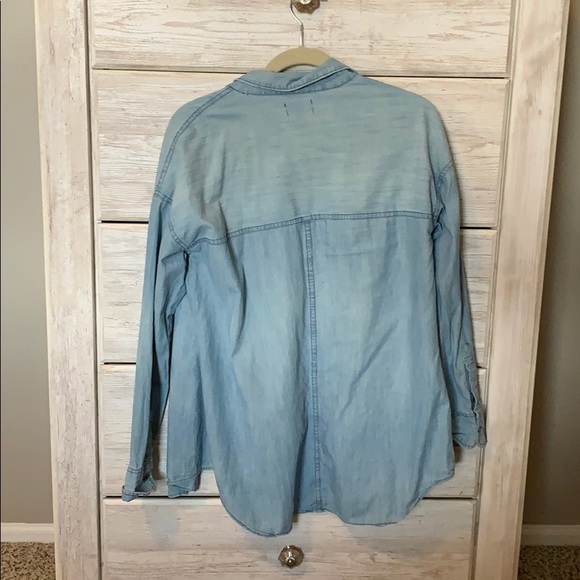Jean Button Down Top - Picture 2 of 2